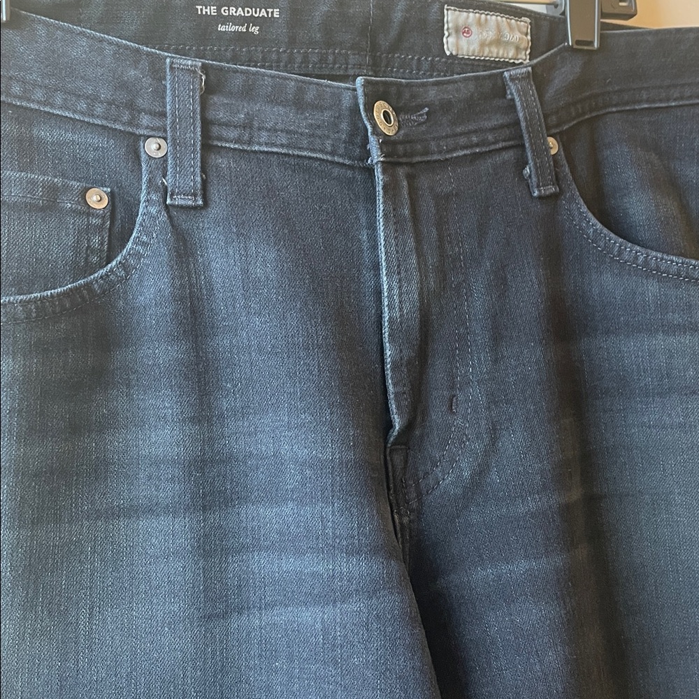 AG Mens Adriano Goldschmied “The Graduate” Tailored Leg Black Jeans. Size 34x34 - Picture 5 of 15
